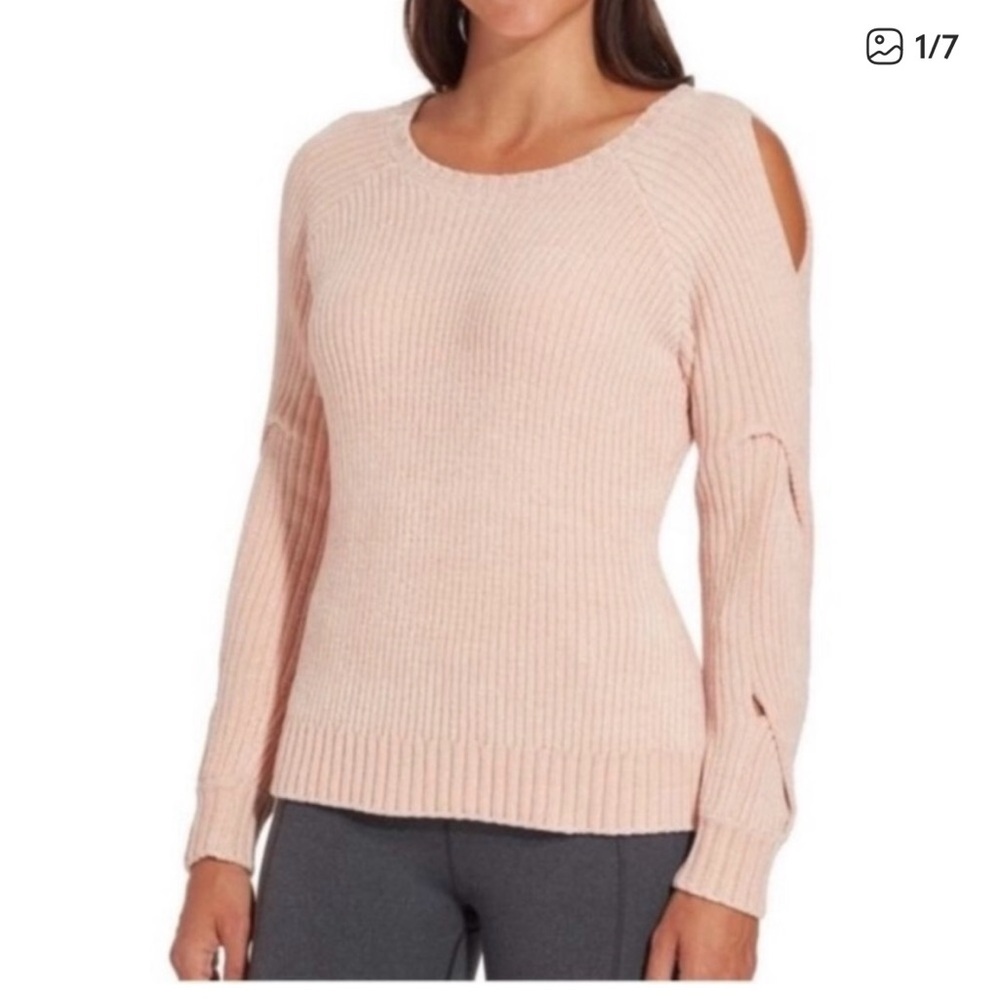 CALIA by Carrie Underwood Blush Off-the-Shoulder Sweater